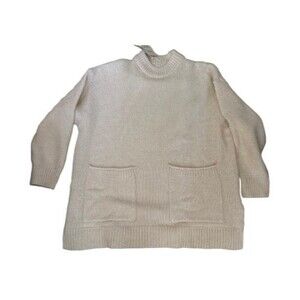 NWT Mango Beige Mock Neck Sweater Size XL